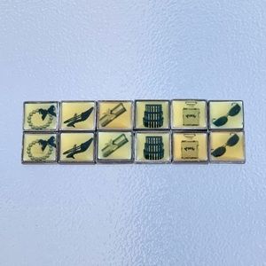 Retro Fashion Themed Metal Tila Beads ~ Set of 12